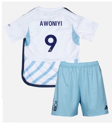 Nottingham Forest Taiwo Awoniyi #9 Borta Kläder Barn 2023-24 Kortärmad (+ Korta byxor)